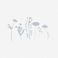 Delicate watercolor botanical digital paper floral background 