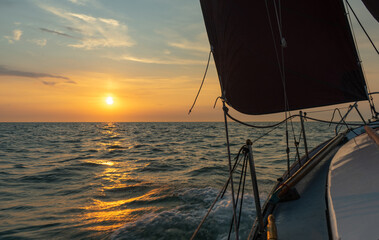sailing on the sunset