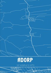 Obraz premium Blueprint of the map of Adorp located in Groningen the Netherlands.