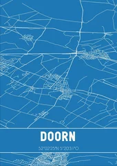 Fotobehang Blueprint of the map of Doorn located in Utrecht the Netherlands. © Rezona
