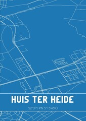 Blueprint of the map of Huis ter Heide located in Utrecht the Netherlands.