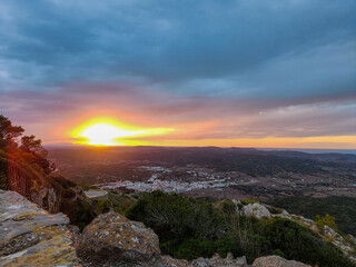 sunset in the mountains