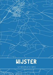 Blueprint of the map of Wijster located in Drenthe the Netherlands.