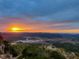 Fototapeta premium sunset in the mountains