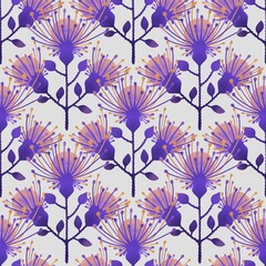 Floral seamless flower pattern for wrapping and linens and fabrics and clothes print and kids and kitchen textiles