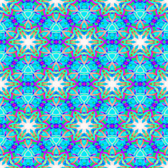 Mosaic seamless pattern. Carpet. Interior decor. fabric print. Kaleidoscopic ornament.