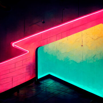 80s neon abstract background