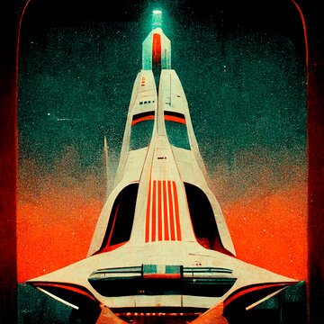 Retro 70s spaceship