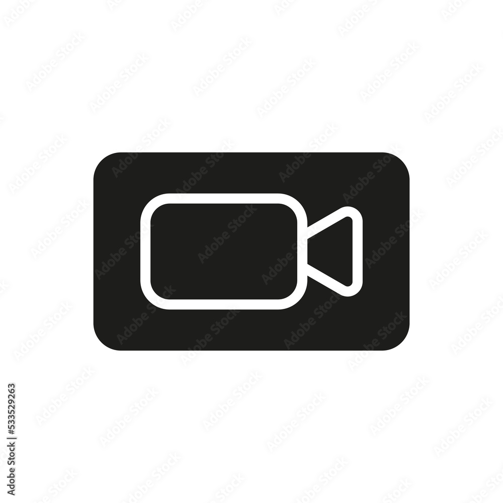 Poster camera stream icon. computer technology concept. team work concept. vector illustration. stock image