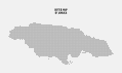 Dotted map of jamaica - obrazy, fototapety, plakaty