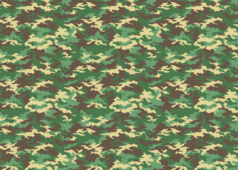 Abstract Military Army Green Camouflage Seamless Pattern