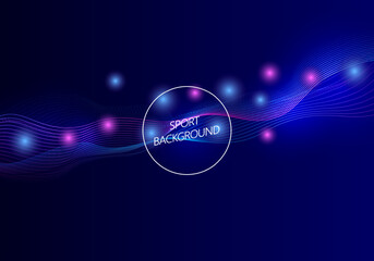 Sports background with lines. Modern colored sports background for wallpaper, soundtrack wave, music banner, energy, poster and speed backdrop. Abstract background concept with dynamic waves, vector