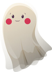 Cute ghosts for children, for Halloween isolated 1