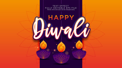 Happy Diwali The Indian Festival Celebration Text Effect Font Type