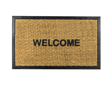 Welcome Front Door Mat Isolated.