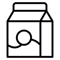 Milk, carton, breakfast icon