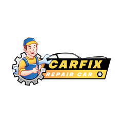 Carfix Repair Car Mascot Logo Template