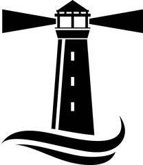 lighthouse logo design template vector illustration