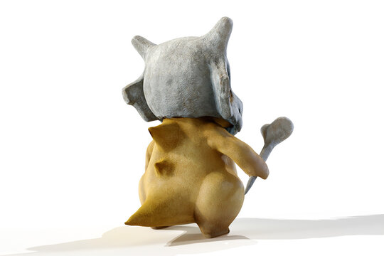Pokemon Cubone 3d render isolated png on transparent background