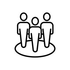 teamwork icon. Simple element illustration. teamwork concept outline symbol design.