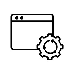 setting parameters icon. Simple element illustration. setting parameters concept outline symbol design.