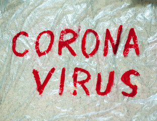 Corona Virus inscription.