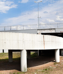 The ramp of the grade-separated road junction.