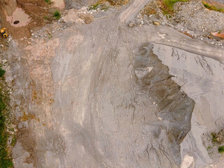 Summertime rock quarry after rain