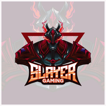 Demon Slayer Warrior Logo Gaming E-sport Illustration