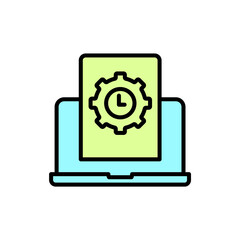 Server customization and configuration line icon. Simple element illustration. Server customization and configuration concept outline symbol design.