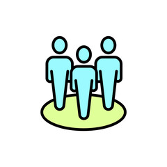 teamwork icon. Simple element illustration. teamwork concept outline symbol design.