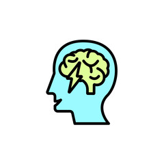 Brain Strom icon. Simple element illustration. Brain Strom concept outline symbol design.