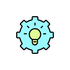 Creative idea icon. Simple element illustration. Creative idea concept outline symbol design.