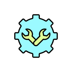 Setting Maintenance icon. Simple element illustration. Setting  Maintenance concept outline symbol design.