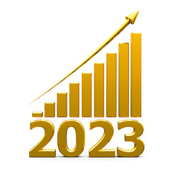 Business graph up with 2023