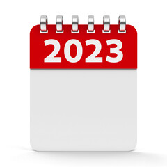Icon calendar spiral 2023 year