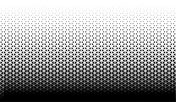 Triangle Gradient Halftone Background Vector Illustration Isolated on White