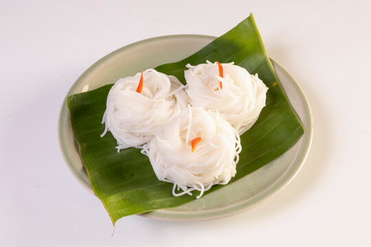 Fermented Rice Flour Noodles on white background