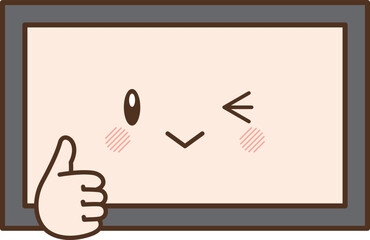親指を立てるテレビ
