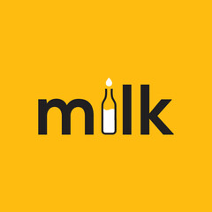 milk logo design vector templet, 