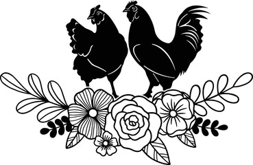 Chicken Silhouette Vector