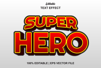 superhero text effect with 3d style and can be edited.