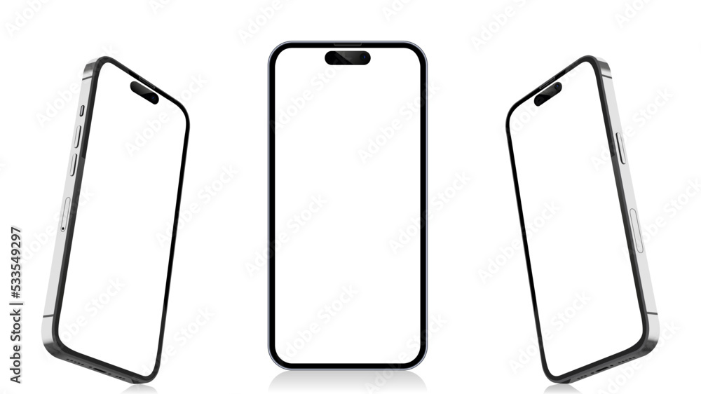 Aufkleber realistic smartphone mockup. vector smart phone mockup for ui ux presentation.