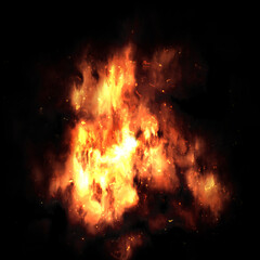 Fire element with sparks