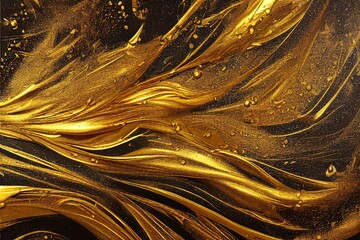 Exploring 24 karat gold. Computer-generated 3D image made to look like photography