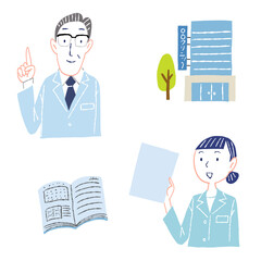 クリニックの案内 お知らせ　アイコン イラスト素材