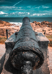 cannon in the fortress of saint malo country