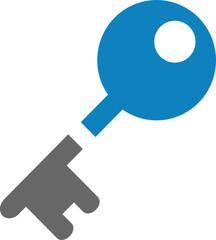 magnifying icon of key