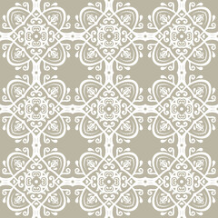 Orient classic golden white pattern. Seamless abstract background with vintage elements. Orient background. Ornament for wallpaper and packaging