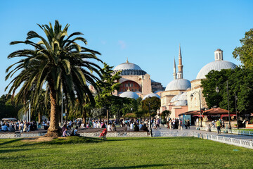 Naklejka premium view of Hagia Sophia from Sultanahmet Square in Istanbul